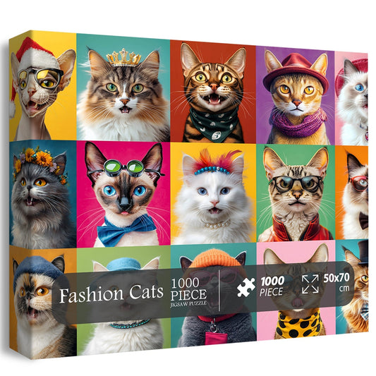 Fashion Cats Jigsaw Puzzle 1000 Pieces