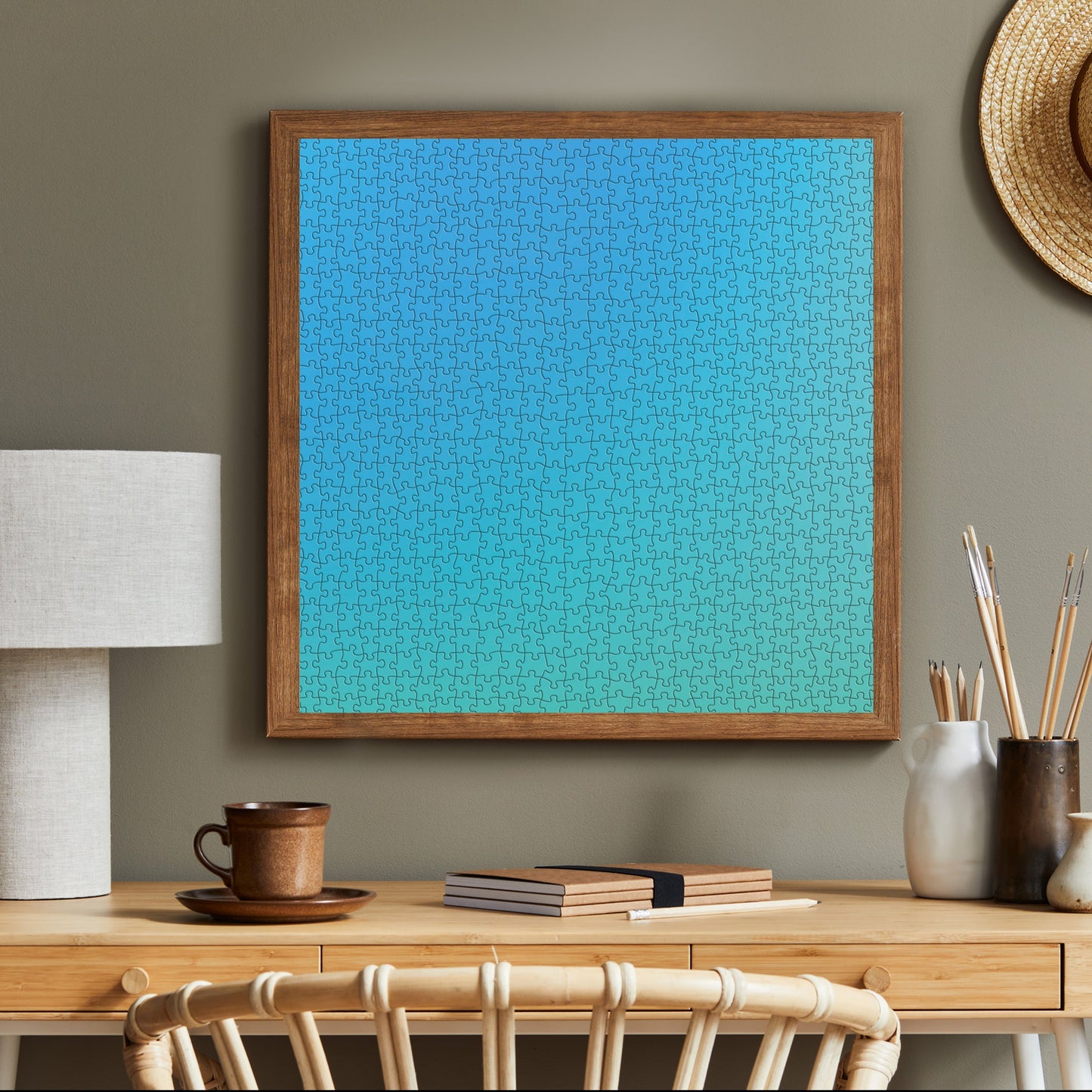 Hard Impossible Aqua Aurora Jigsaw Puzzle 1000 Pieces