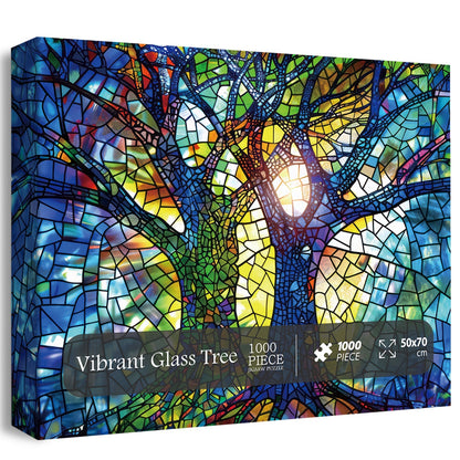 Vibrant Glass Tree Jigsaw Puzzle 1000 Pieces