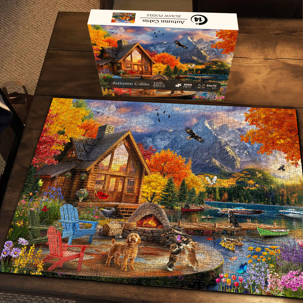 Autumn Cabin Jigsaw Puzzle 1000 Pieces