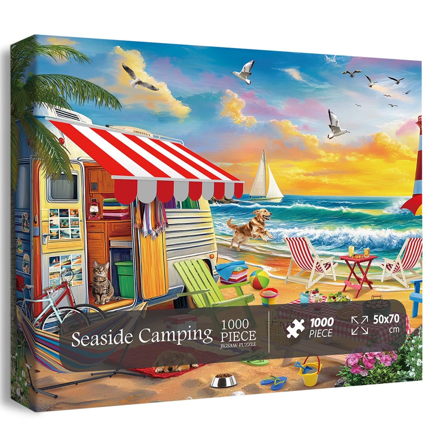 Seaside Camping Jigsaw Puzzle 1000 Pieces