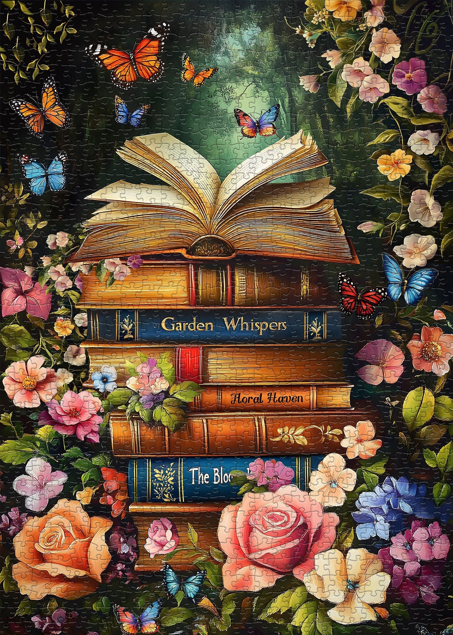 Books & Flowers Jigsaw Puzzle 1000 Pieces