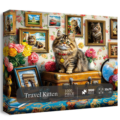 Travel Kitten Jigsaw Puzzle 1000 Pieces