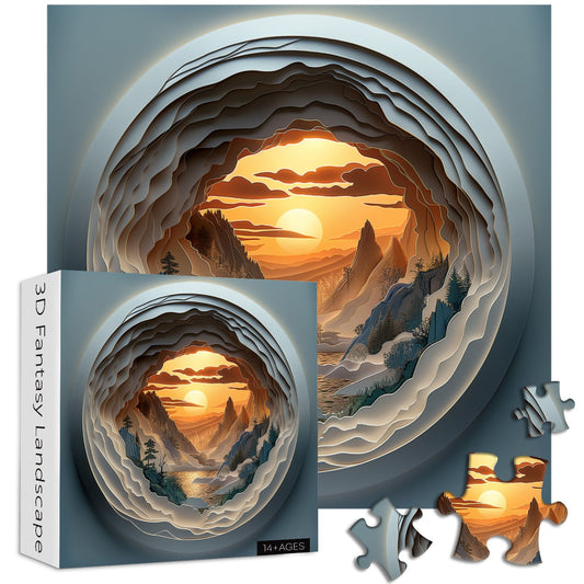 3D Fantasy Landscape Jigsaw Puzzle 1000 Pieces