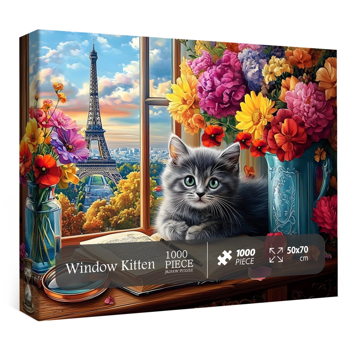 Window Kitten Jigsaw Puzzle 1000 Pieces