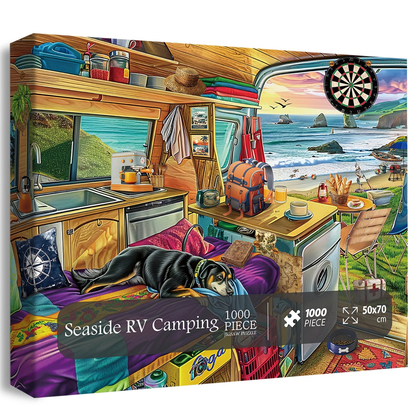 Seaside RV Camping Jigsaw Puzzle 1000 Pieces