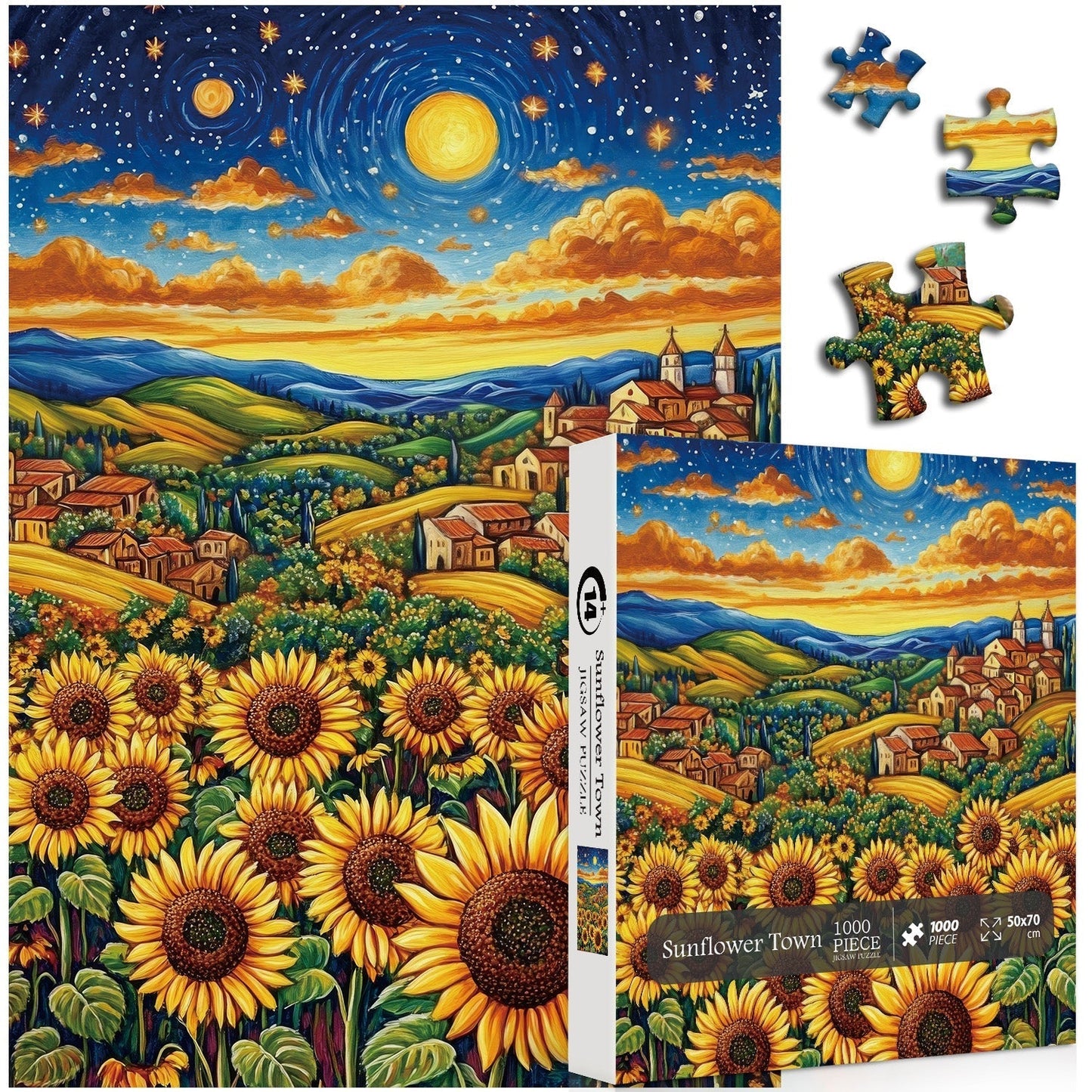 Sunflower Town Jigsaw Puzzle 1000 Pieces