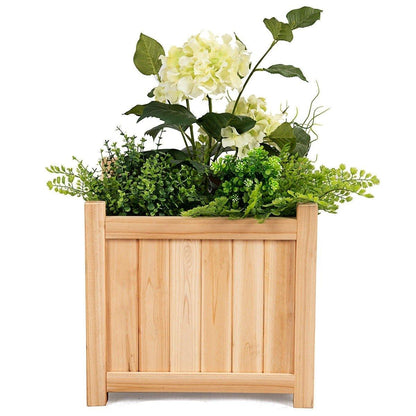 Folding Raised Garden Bed Square Wood Planter Box