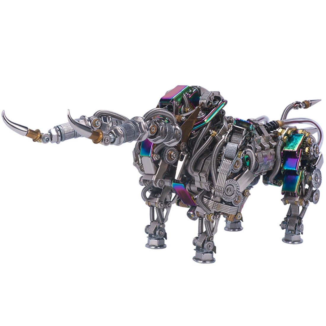 3D Puzzle Model Kit Mechanical Bull Metal Games DIY Assembly Jigsaw Crafts Creative Gift - 1087Pcs