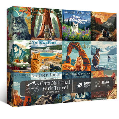 Cats National Parks Jigsaw Puzzle 1000 Pieces