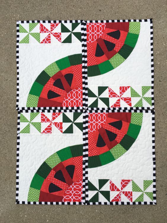 Watermelon CLA21112375 Quilted Placemats