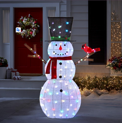 6' Twinkling Snowman