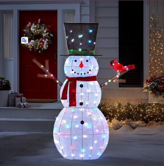 6' Twinkling Snowman