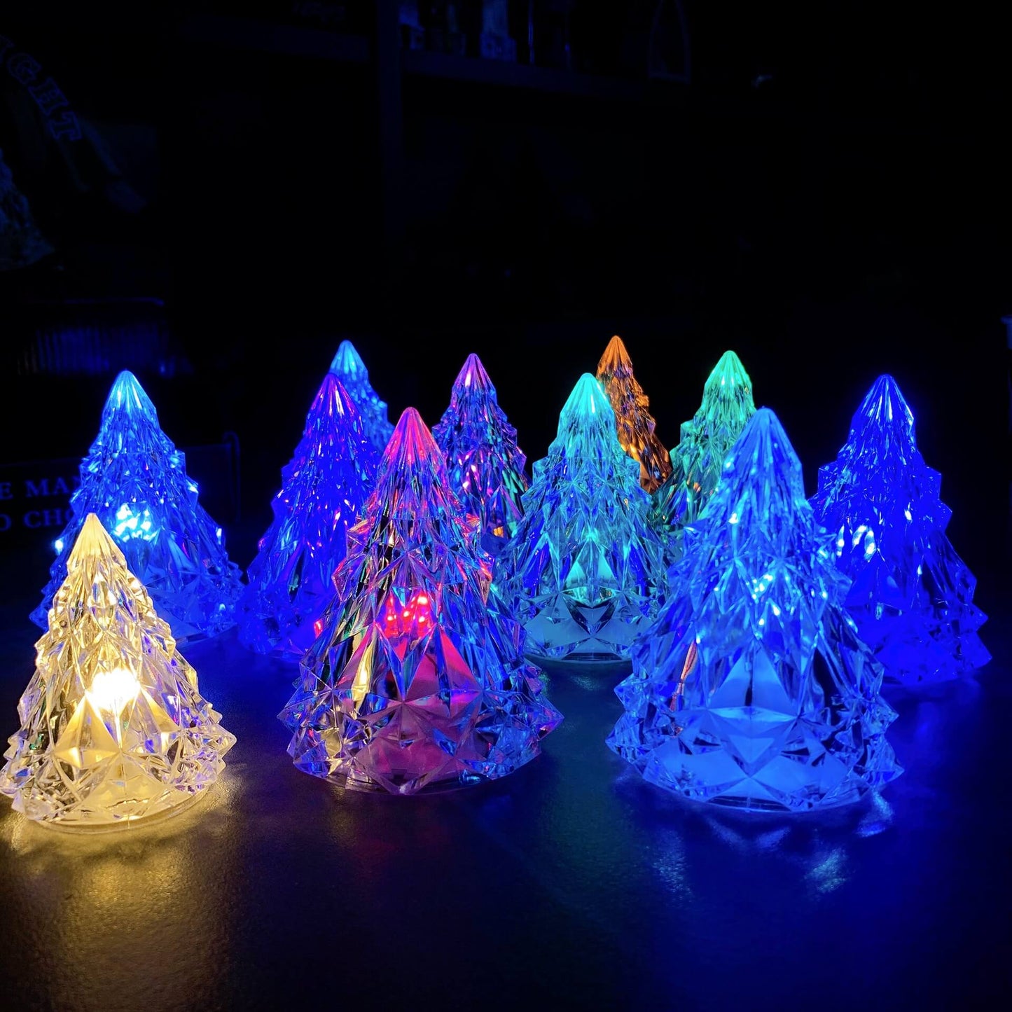 Crystal Diamond Christmas Tree Night Light