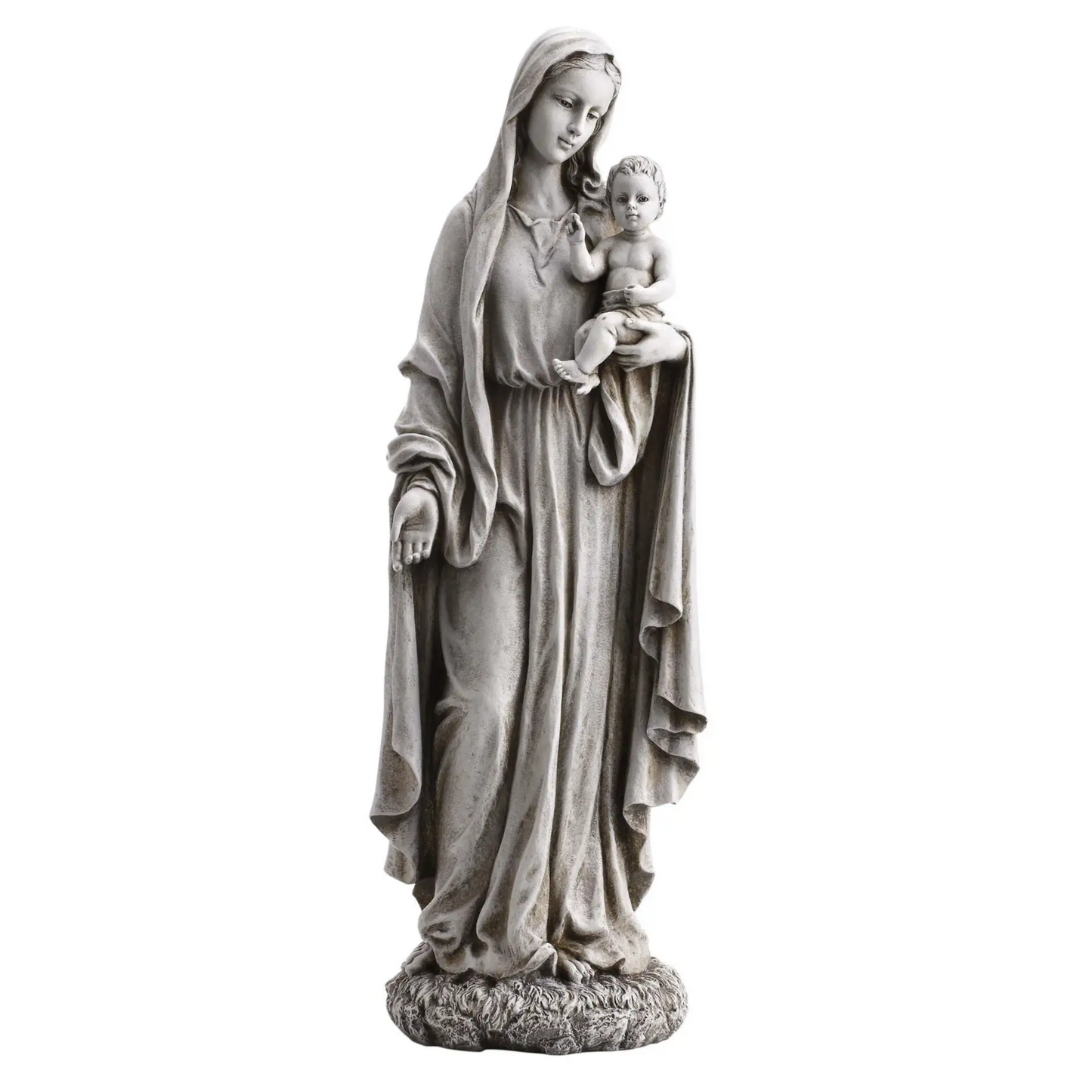 Madonna Our Lady of Grace With Jesus Garden Statue  23