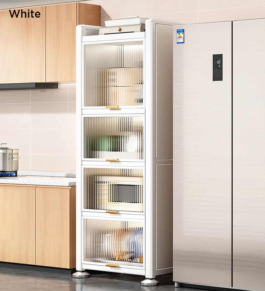 Narrow Multifunction Metal Kitchen Storage Cabinet F237