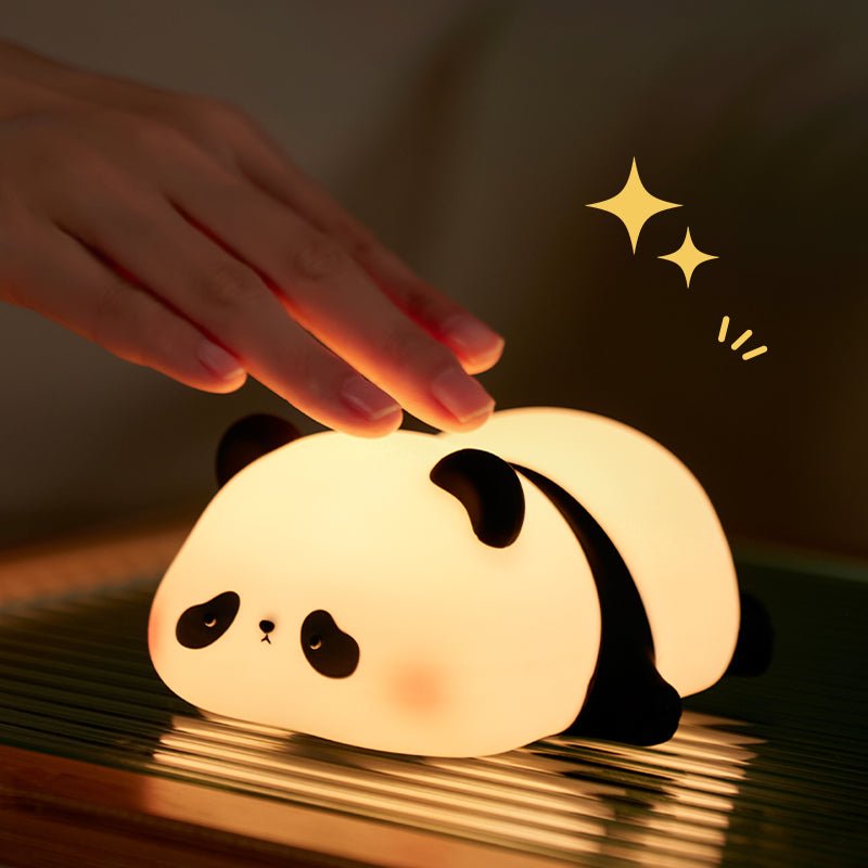 Cute Panda Night Light LED Squishy Tap Lamp Best Gift for Baby and Girl