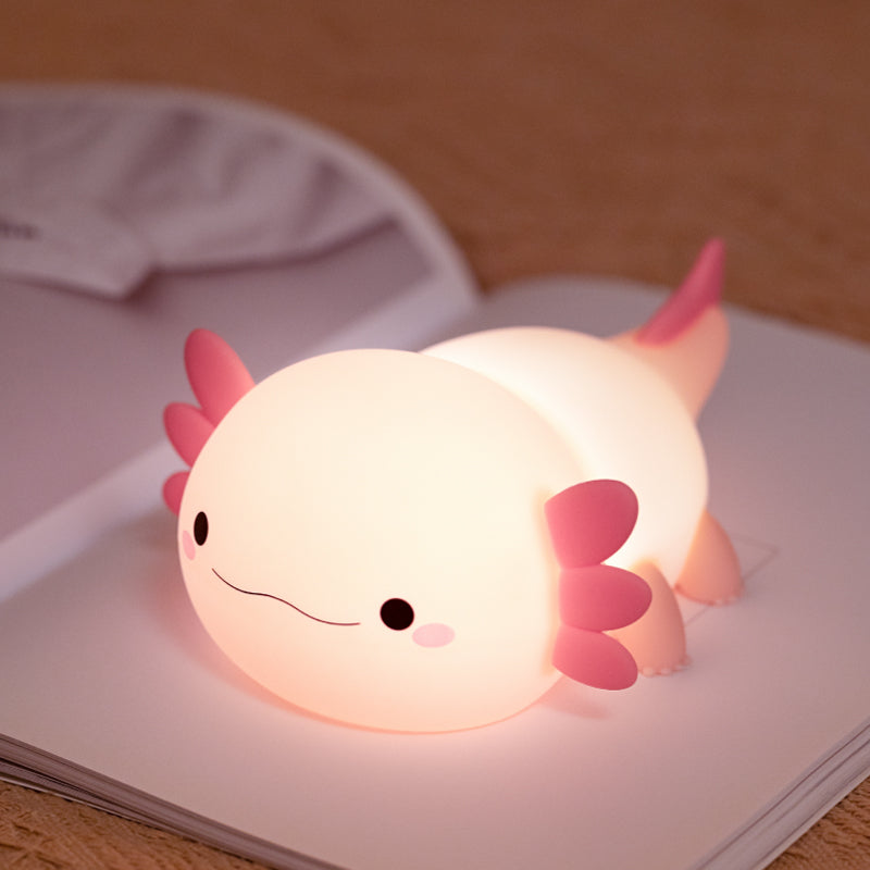 Axolotl Squishy Silicone LED Night Light - Perfect Gift for Kids and Girls