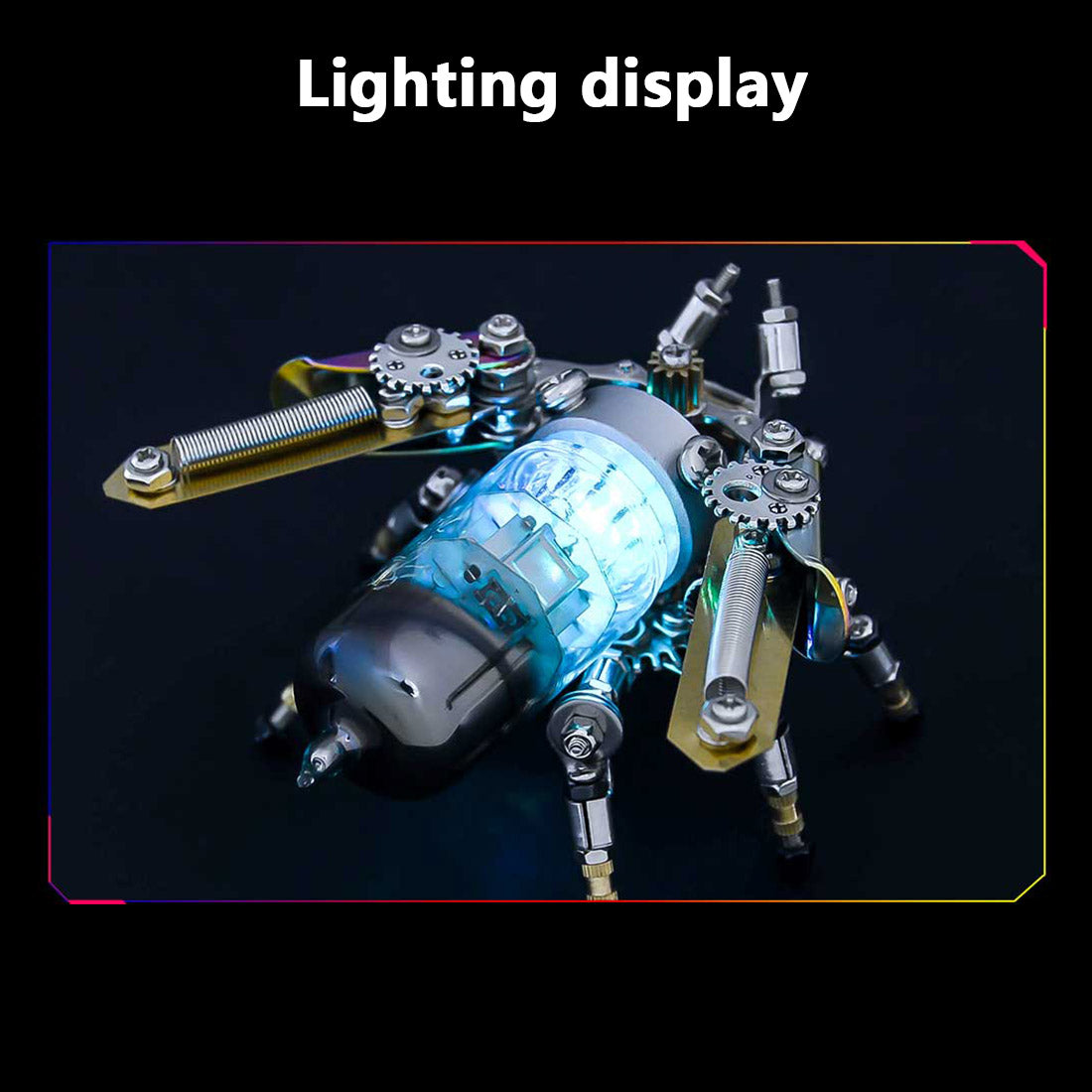 Mechanical Firefly 3D Metal DIY Insect Metal Assembly Model Colorful Parts Decoration 200PCS