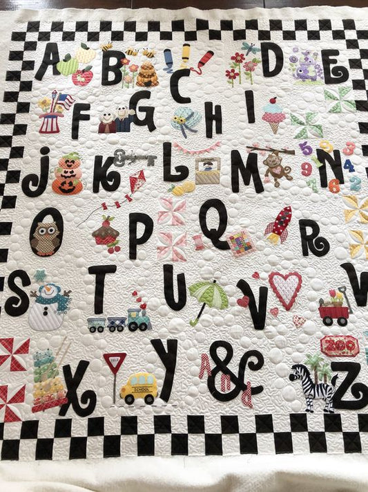 Alphabet CLA271223169 Quilt Blanket