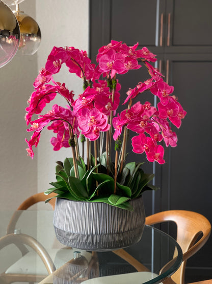 Java Bowl with Pink Phalaenopsis Orchids(Out of Stock)