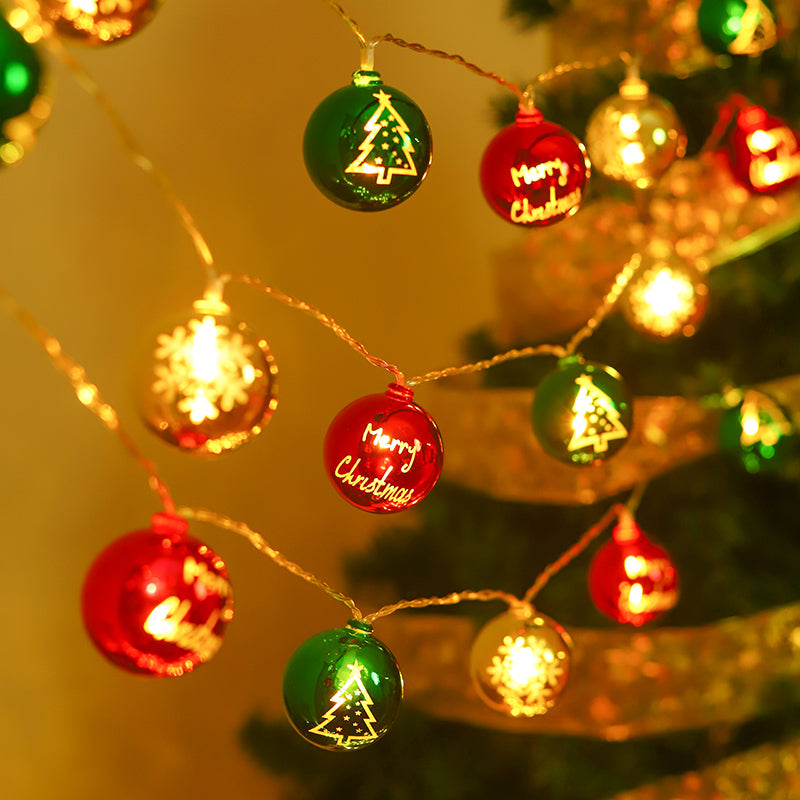 Christmas Christmas ball Christmas tree decorated with lights