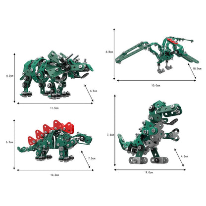 845Pcs DIY Metal Assembled Toy Jurassic Dinosaurs Model