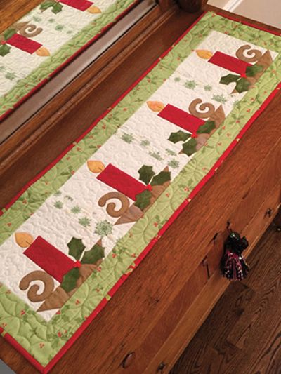 Christmas Candle CLA130324087 Quilted Table Runner