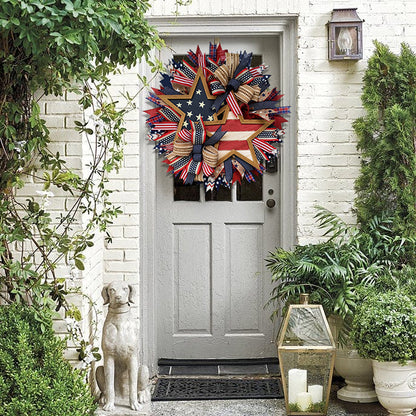 Rustic Patriotic Stars Wreath