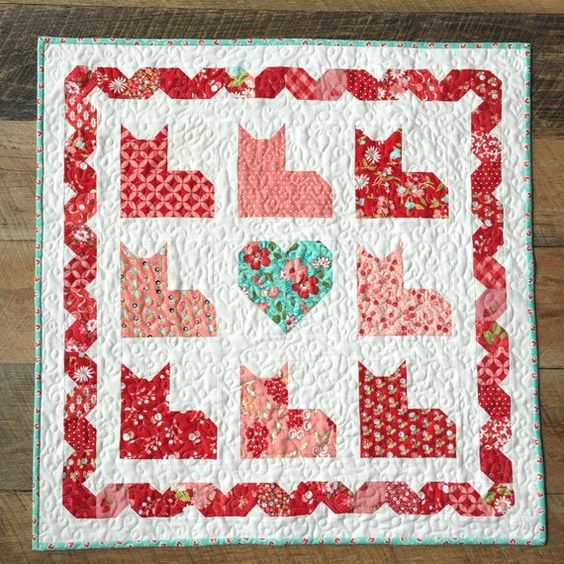 Cat CLA130324020 Quilted Placemats