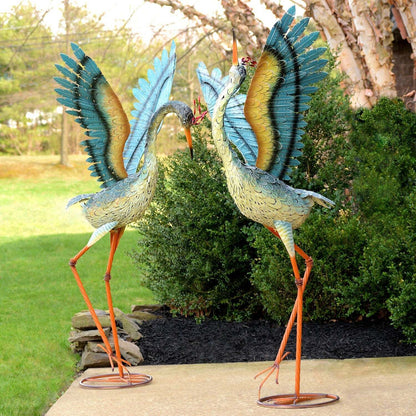 Large Iron Dancing Cranes