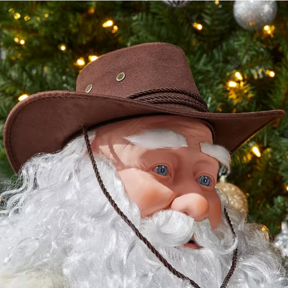 6 ft. Animated Cowboy Santa