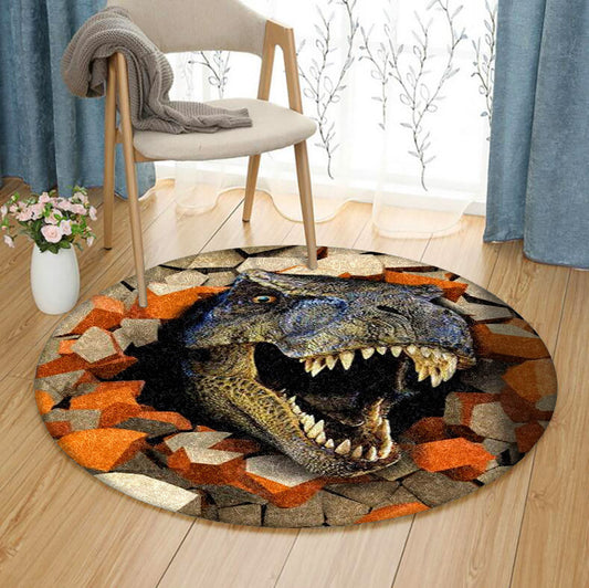 3D Dinosaur CLA1410019RR Round Area Rug