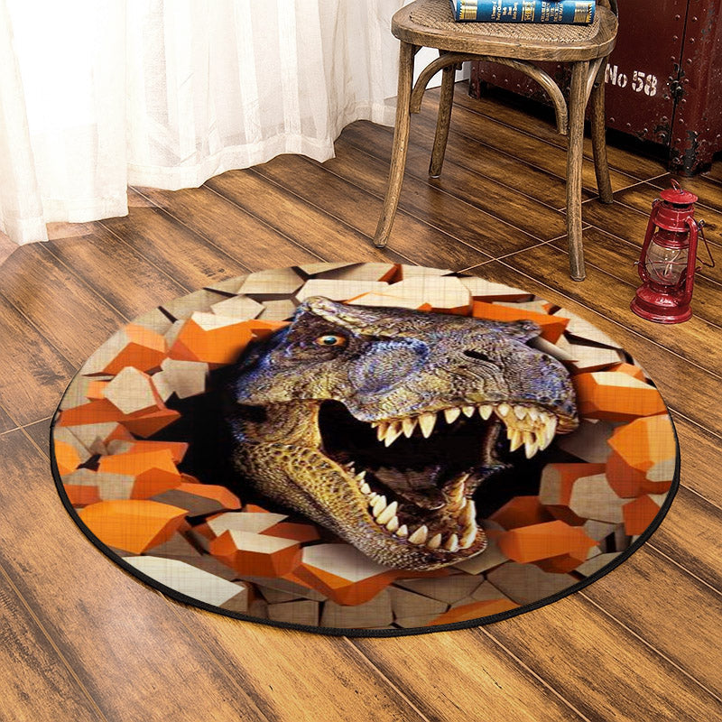 3D Dinosaur CLA1410019RR Round Area Rug