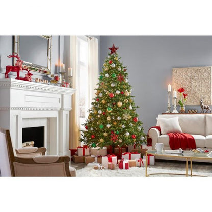 Christmas-view the collection 7 5 ft elegant grand fir led pre lit artificial christmas tree with timer with 2000 warm white lights