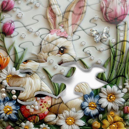 Springtime Bunny Delight Jigsaw Puzzle 1000 Pieces