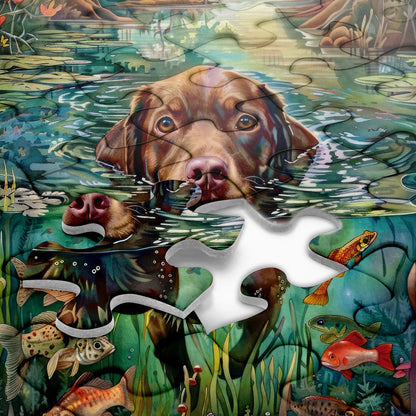 Pond Puppy Jigsaw Puzzle 1000 Pieces