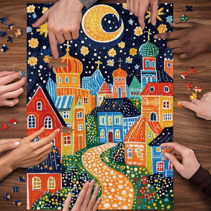 Colorful Spot House Jigsaw Puzzle 1000 Pieces