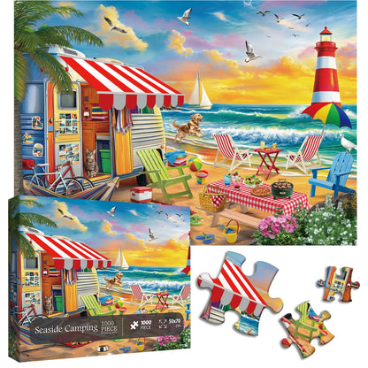 Seaside Camping Jigsaw Puzzle 1000 Pieces