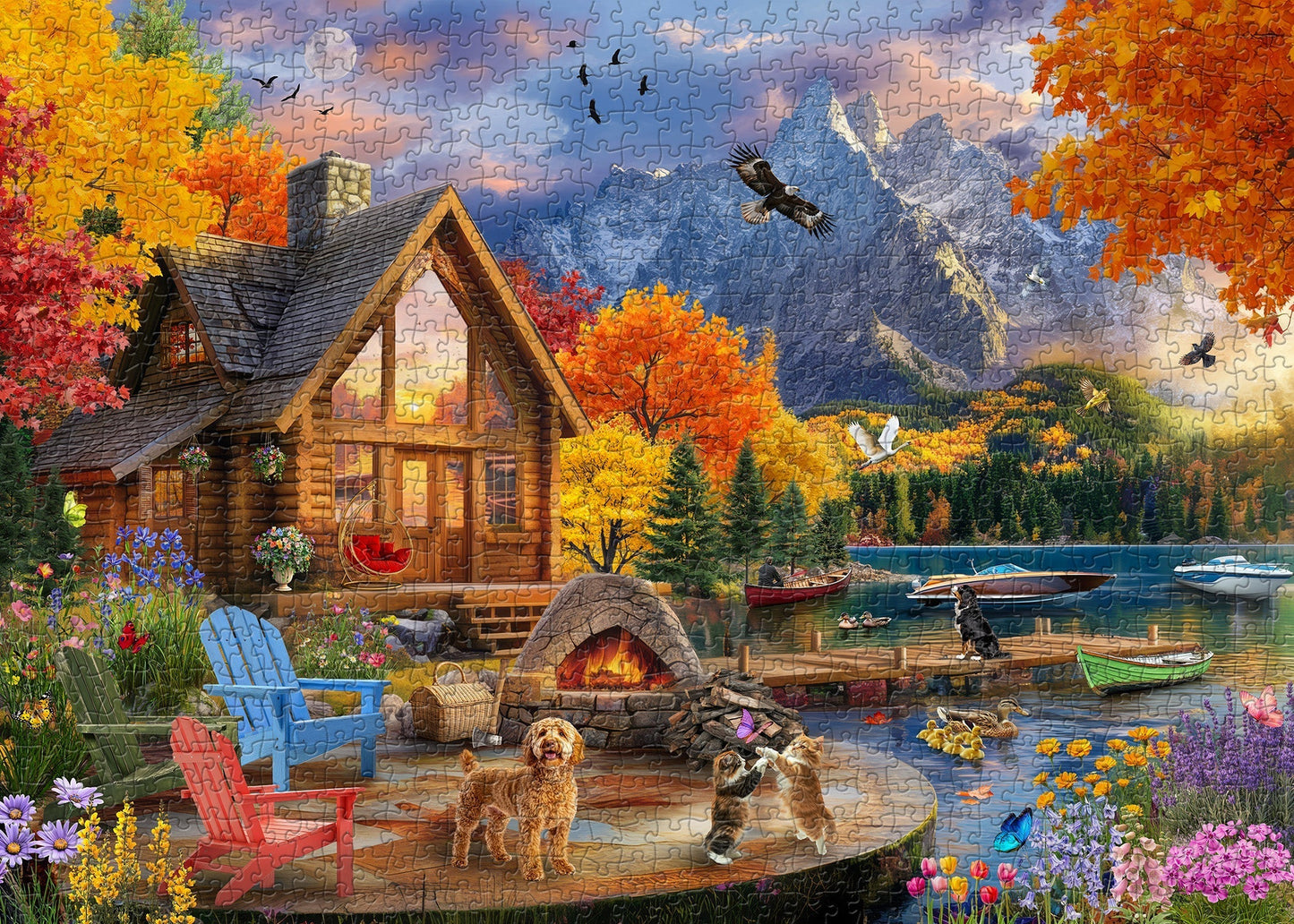 Autumn Cabin Jigsaw Puzzle 1000 Pieces