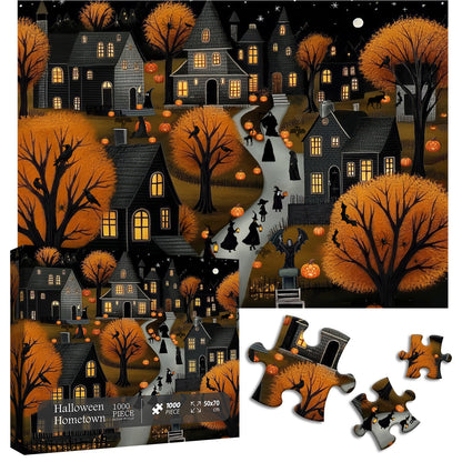 Halloween Hometown Jigsaw Puzzle 1000 Pieces