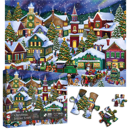 Christmas Joyous Town Jigsaw Puzzle 1000 Pieces