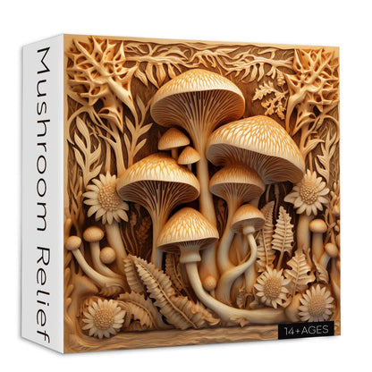 3D Mushroom Relief Jigsaw Puzzle 1000 Pieces