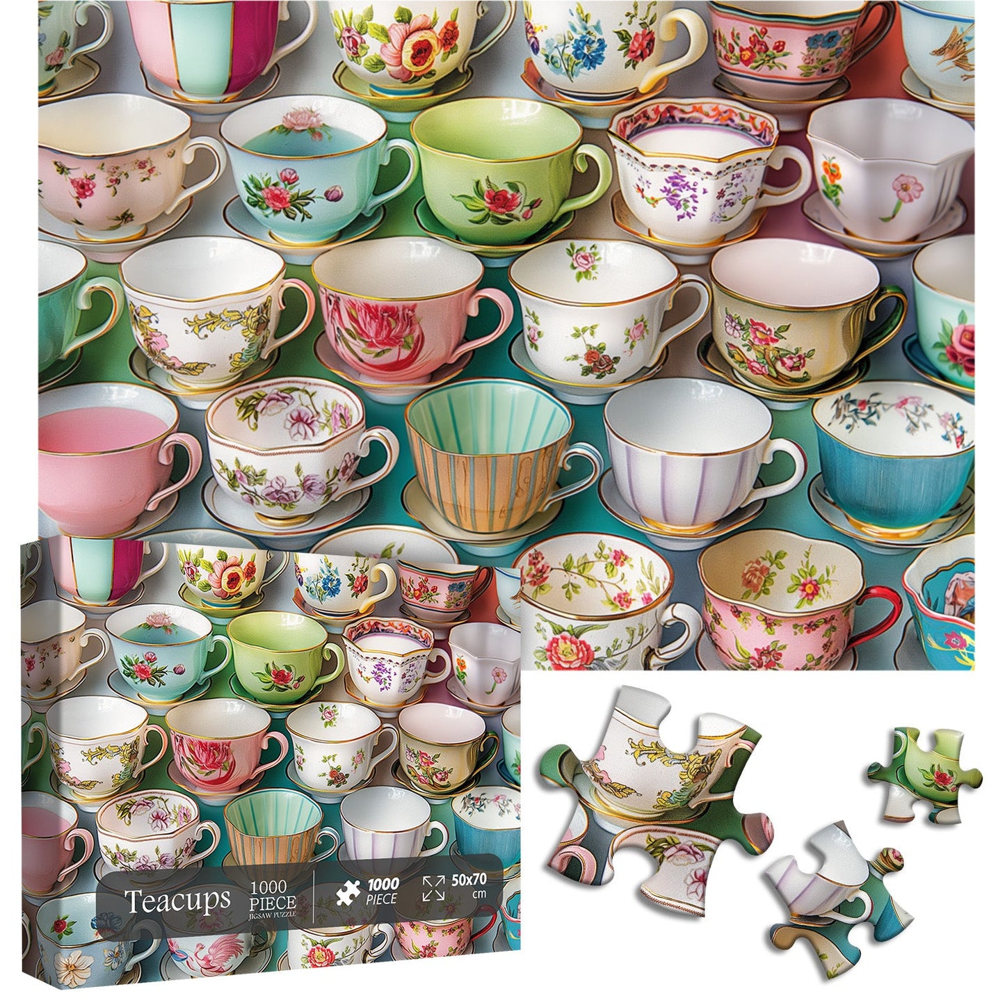 Teacups Jigsaw Puzzle 1000 Pieces