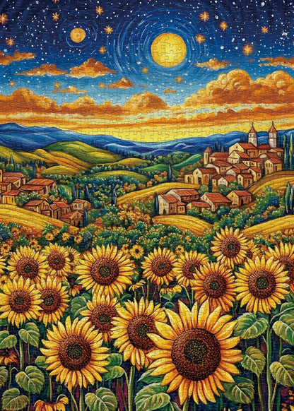 Sunflower Town Jigsaw Puzzle 1000 Pieces