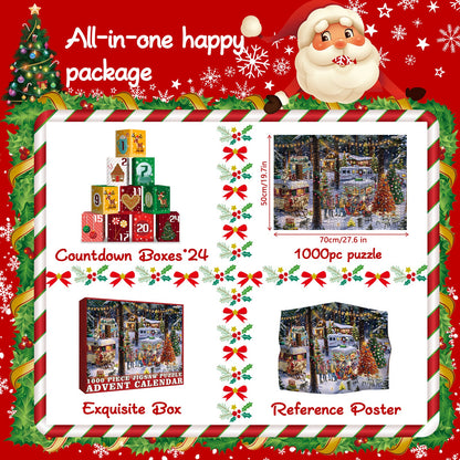 Christmas Camping Advent Calendar Jigsaw Puzzle 1000 Pieces