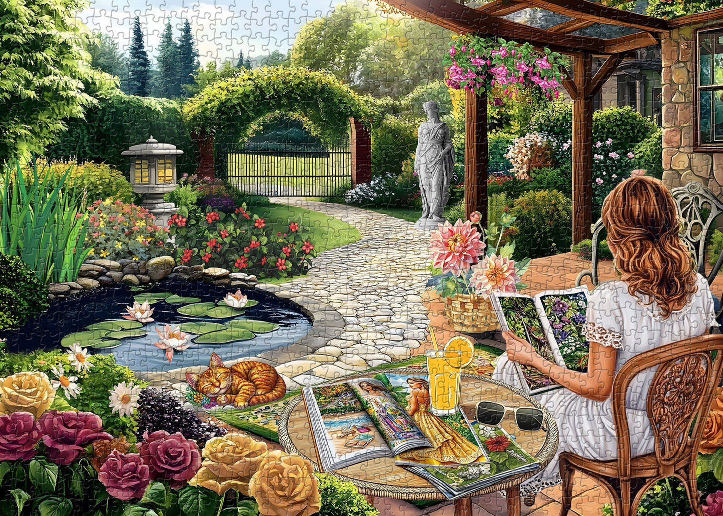 Cozy backyard Jigsaw Puzzle 1000 Pieces