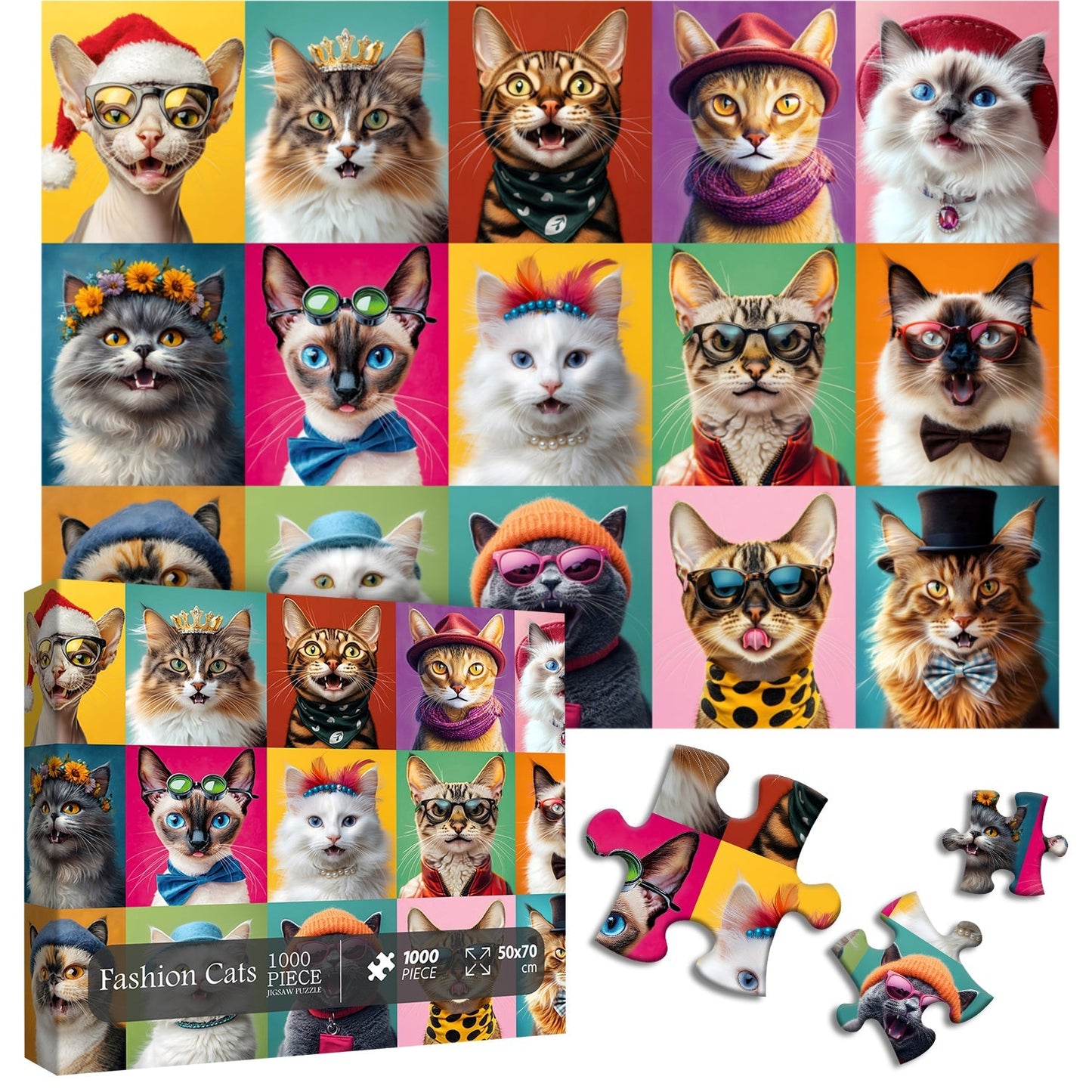 Fashion Cats Jigsaw Puzzle 1000 Pieces