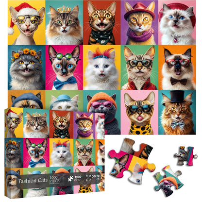 Fashion Cats Jigsaw Puzzle 1000 Pieces