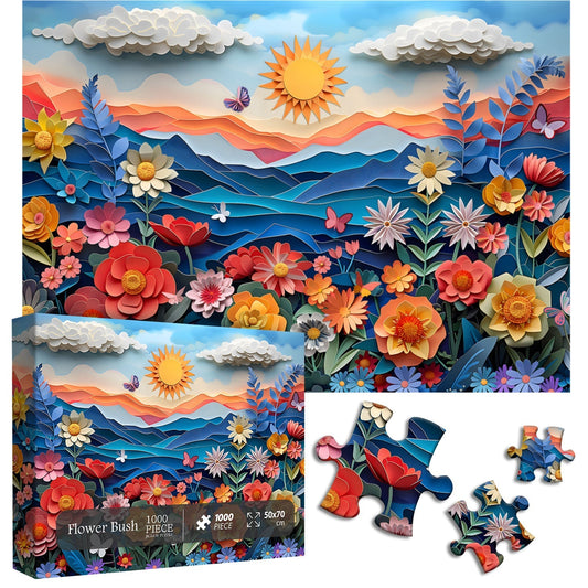 Art Flower Bush Jigsaw Puzzle 1000 Pieces